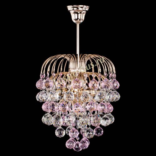 Люстра Хрустальные брызги шар 40 мм розовая в Подольске Люстра Хрустальные брызги шар 40 мм розовая в Подольске