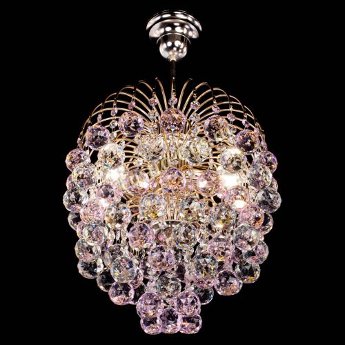 Люстра Хрустальные брызги шар 40 мм розовая в Подольске Гусь Хрустальный