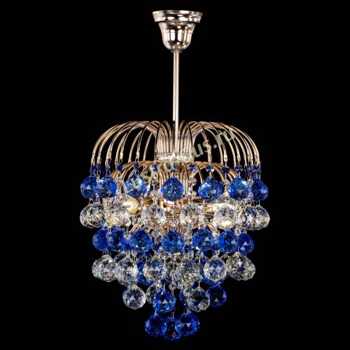 Люстра Хрустальные брызги шар 40 мм синяя в Подольске Гусь Хрустальный