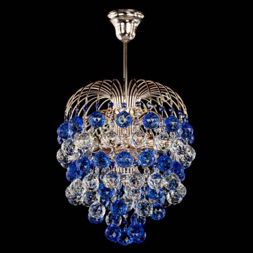 Люстра Хрустальные брызги шар 40 мм синяя в Подольске Гусь Хрустальный