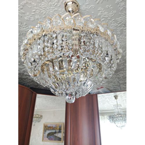 Люстра Кольцо Классика Пластинка с подвесом в Подольске Гусь Хрустальный