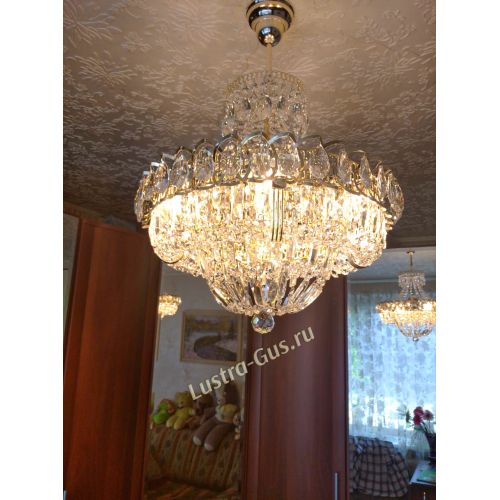 Люстра Кольцо Классика Пластинка с подвесом в Подольске Гусь Хрустальный