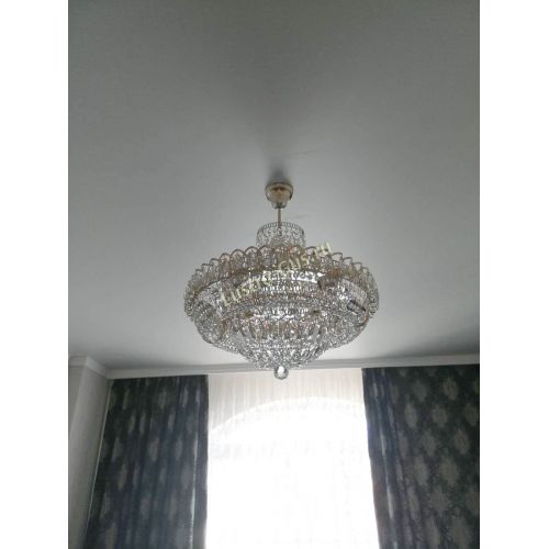 Люстра Кольцо Классика 6 ламп с подвесом в Подольске Гусь Хрустальный