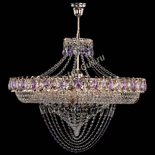 Люстра Кольцо Классика Веер №8 фиолетовая в Подольске Гусь Хрустальный