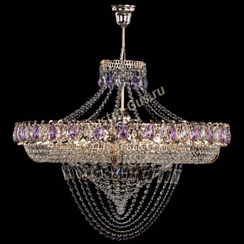 Люстра Кольцо Классика Веер №8 фиолетовая в Подольске Гусь Хрустальный