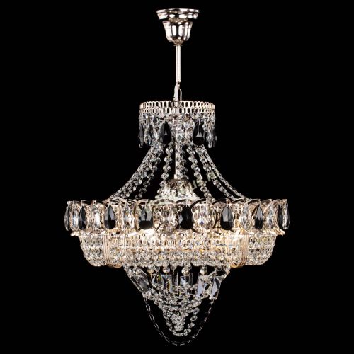 Люстра Кольцо Классика Веер черная в Подольске Гусь Хрустальный