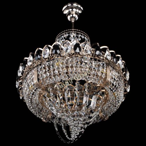 Люстра Кольцо Классика Веер черная в Подольске Гусь Хрустальный