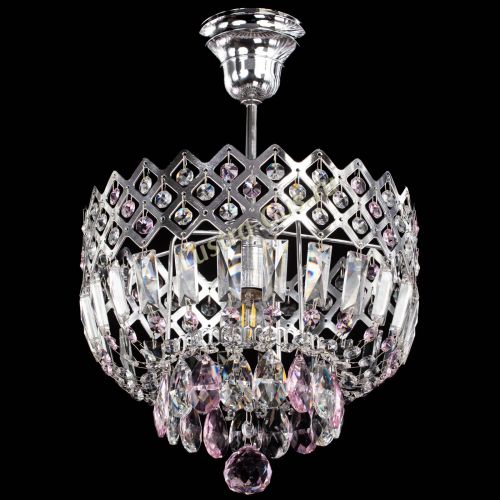 Люстра Корона №1 пластинка розовая в Подольске Гусь Хрустальный