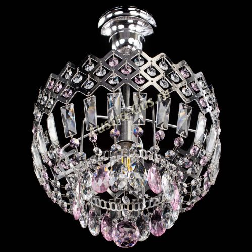 Люстра Корона №1 пластинка розовая в Подольске Гусь Хрустальный