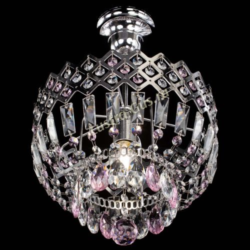 Люстра Корона №1 пластинка розовая в Подольске Гусь Хрустальный