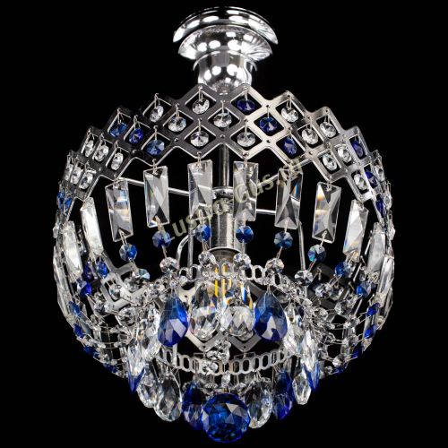 Люстра Корона №1 пластинка синяя в Подольске Гусь Хрустальный
