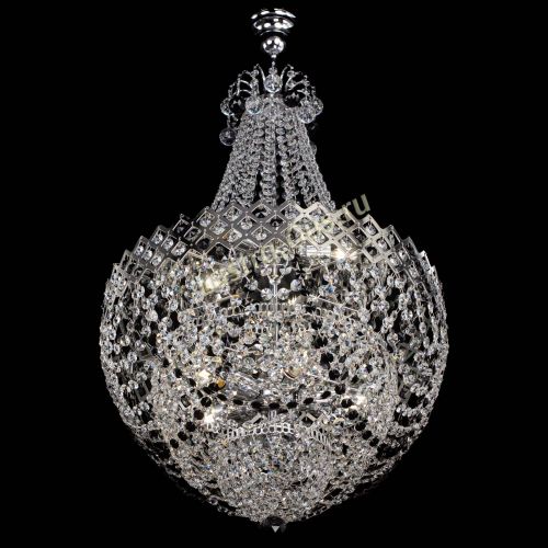 Люстра Корона №5 с подвесом Черная в Подольске Гусь Хрустальный