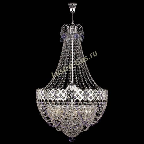 Люстра Корона №5 с подвесом Фиолетовая в Подольске Гусь Хрустальный