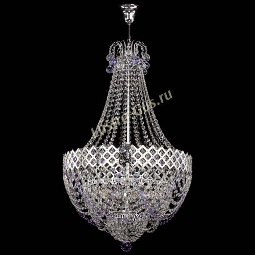 Люстра Корона №5 с подвесом Фиолетовая в Подольске Гусь Хрустальный