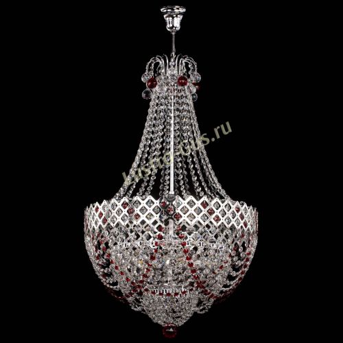 Люстра Корона №5 с подвесом Красная в Подольске Гусь Хрустальный
