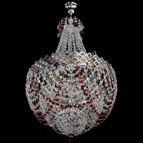 Люстра Корона №5 с подвесом Красная в Подольске Гусь Хрустальный