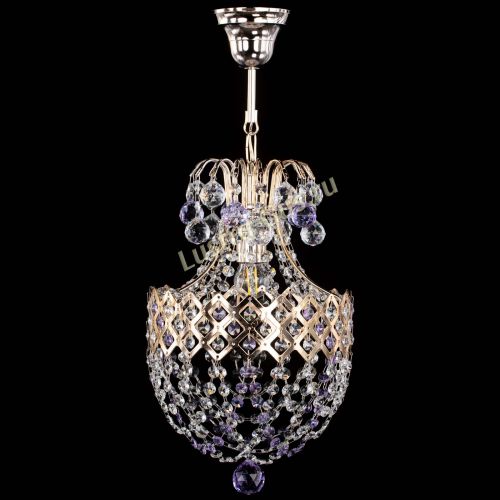 Люстра Корона №6 фиолетовая в Подольске Гусь Хрустальный