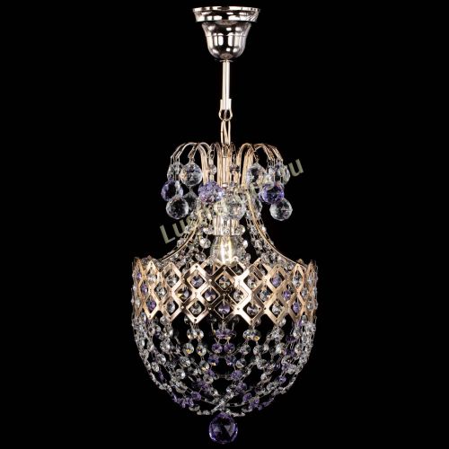 Люстра Корона №6 фиолетовая в Подольске Гусь Хрустальный
