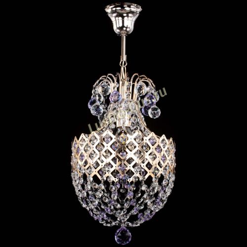 Люстра Корона №6 фиолетовая в Подольске Гусь Хрустальный
