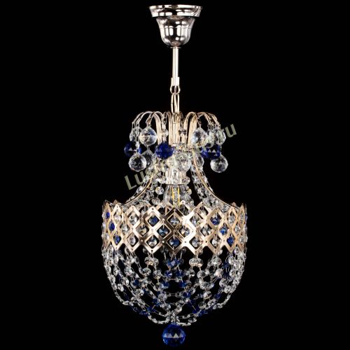 Люстра Корона №6 синяя в Подольске Гусь Хрустальный