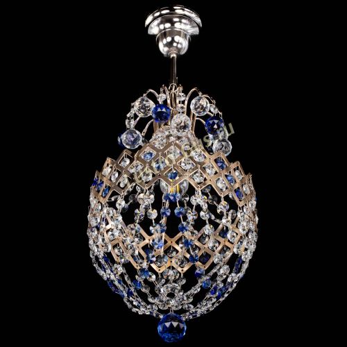 Люстра Корона №6 синяя в Подольске Гусь Хрустальный