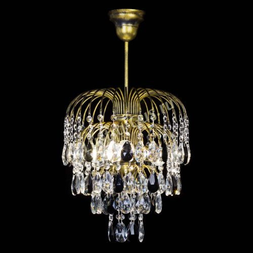 Люстра Лора №3 под бронзу черная в Подольске Гусь Хрустальный