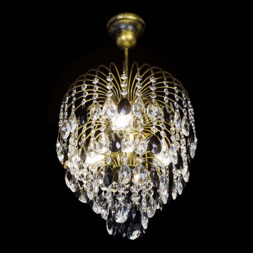 Люстра Лора №3 под бронзу черная в Подольске Гусь Хрустальный