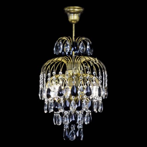 Люстра Лора №3 журавлик Черная под бронзу в Подольске Гусь Хрустальный