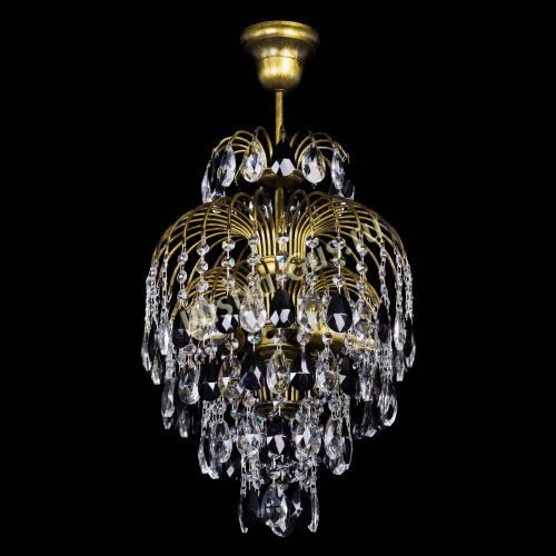 Люстра Лора №3 журавлик Черная под бронзу в Подольске Гусь Хрустальный