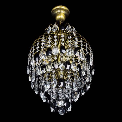 Люстра Лора №3 журавлик Черная под бронзу в Подольске Гусь Хрустальный