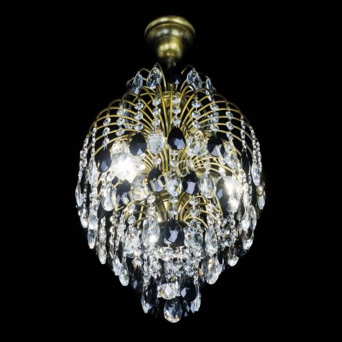 Люстра Лора №3 журавлик Черная под бронзу в Подольске Гусь Хрустальный