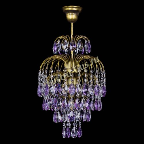 Люстра Лора №3 журавлик Фиолетовая под бронзу в Подольске Гусь Хрустальный
