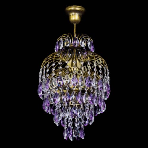 Люстра Лора №3 журавлик Фиолетовая под бронзу в Подольске Гусь Хрустальный