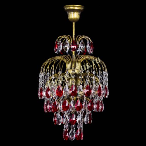 Люстра Лора №3 журавлик Красная под бронзу в Подольске Гусь Хрустальный