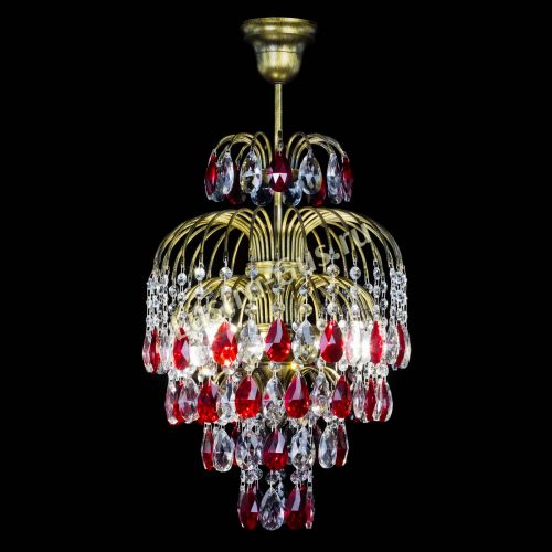 Люстра Лора №3 журавлик Красная под бронзу в Подольске Гусь Хрустальный