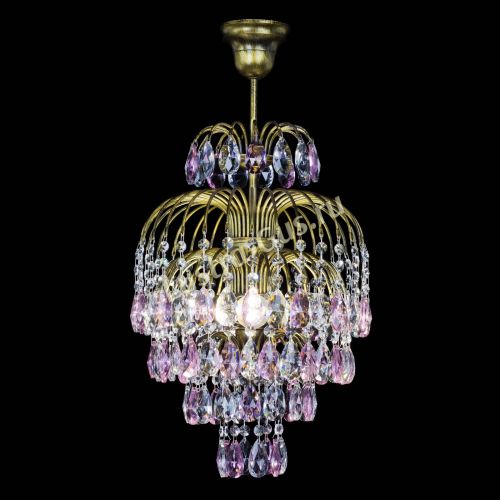 Люстра Лора №3 журавлик Розовая под бронзу в Подольске Гусь Хрустальный