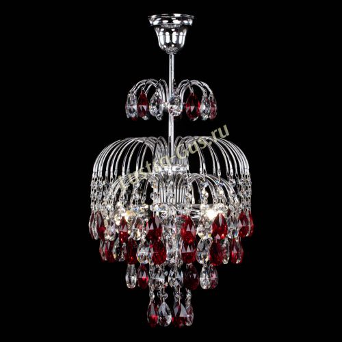 Люстра Лора №3 журавлик красная в Подольске Гусь Хрустальный