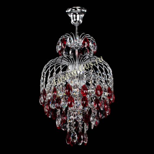 Люстра Лора №3 журавлик красная в Подольске Гусь Хрустальный