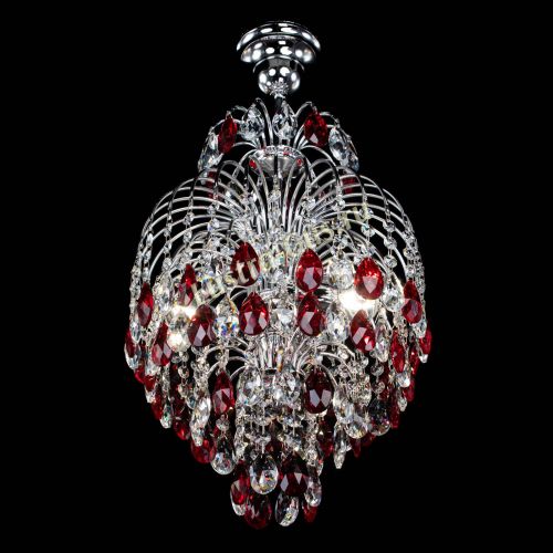 Люстра Лора №3 журавлик красная в Подольске Гусь Хрустальный