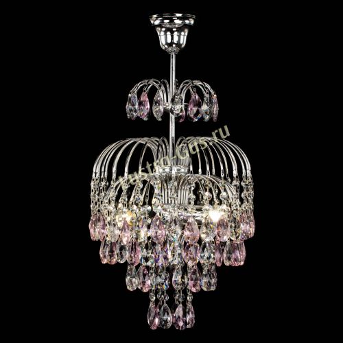 Люстра Лора №3 журавлик розовая в Подольске Гусь Хрустальный