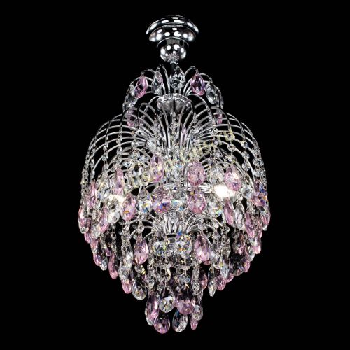 Люстра Лора №3 журавлик розовая в Подольске Гусь Хрустальный