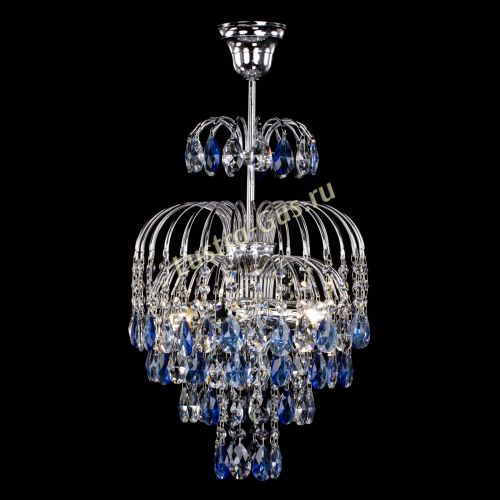 Люстра Лора №3 журавлик синяя в Подольске Гусь Хрустальный