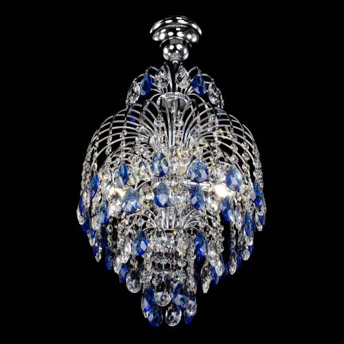 Люстра Лора №3 журавлик синяя в Подольске Гусь Хрустальный