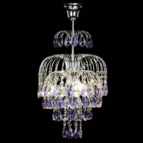 Люстра Лора №3 журавлик сиреневая в Подольске Гусь Хрустальный