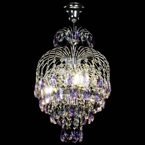 Люстра Лора №3 журавлик сиреневая в Подольске Гусь Хрустальный