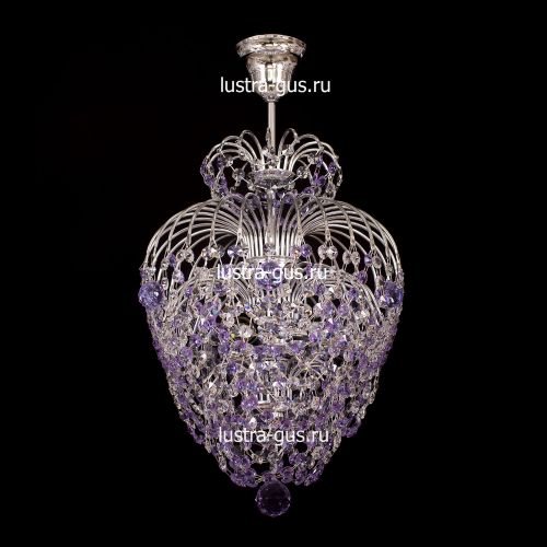 Люстра Лора оптикон сиреневая в Подольске Гусь Хрустальный
