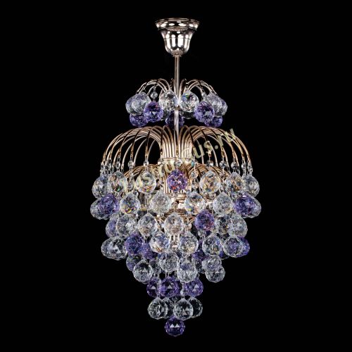 Люстра Лора Шар 40 фиолетовая в Подольске Гусь Хрустальный