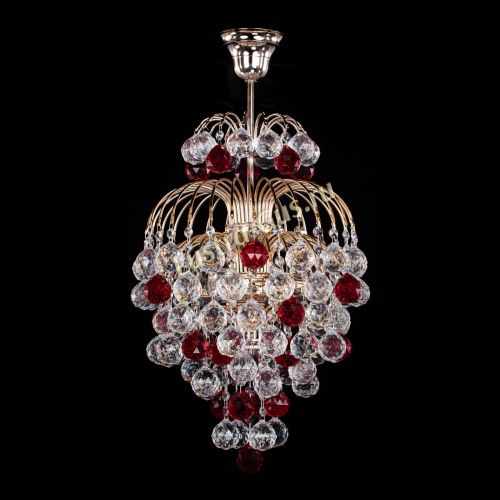 Люстра Лора Шар 40 красная в Подольске Гусь Хрустальный