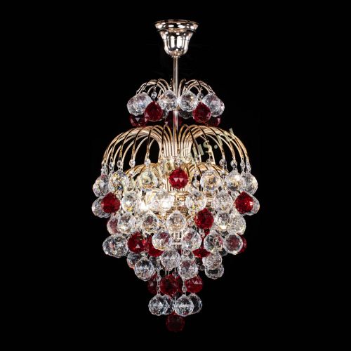 Люстра Лора Шар 40 красная в Подольске Гусь Хрустальный