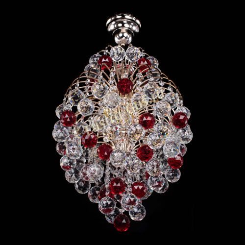 Люстра Лора Шар 40 красная в Подольске Гусь Хрустальный